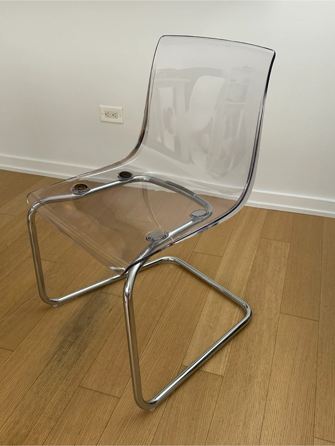 IKEA TOBIAS Chair - Clear/Chrome Plated - photo 2