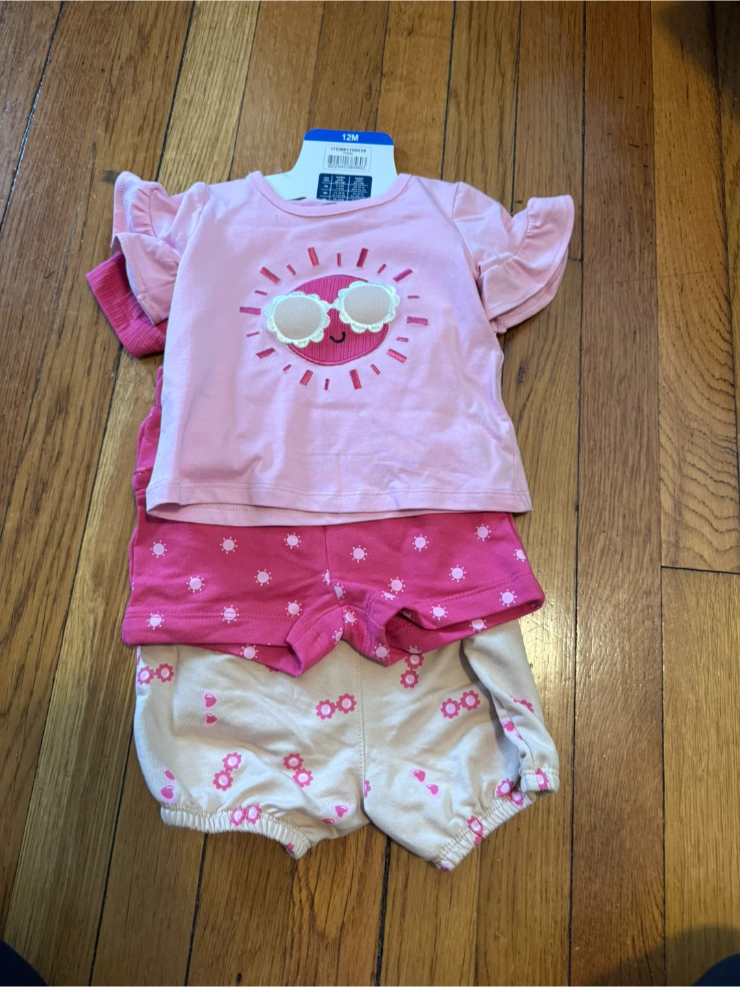 Baby Girl 4-Piece Overall & Shorts Set - 12M - photo 3