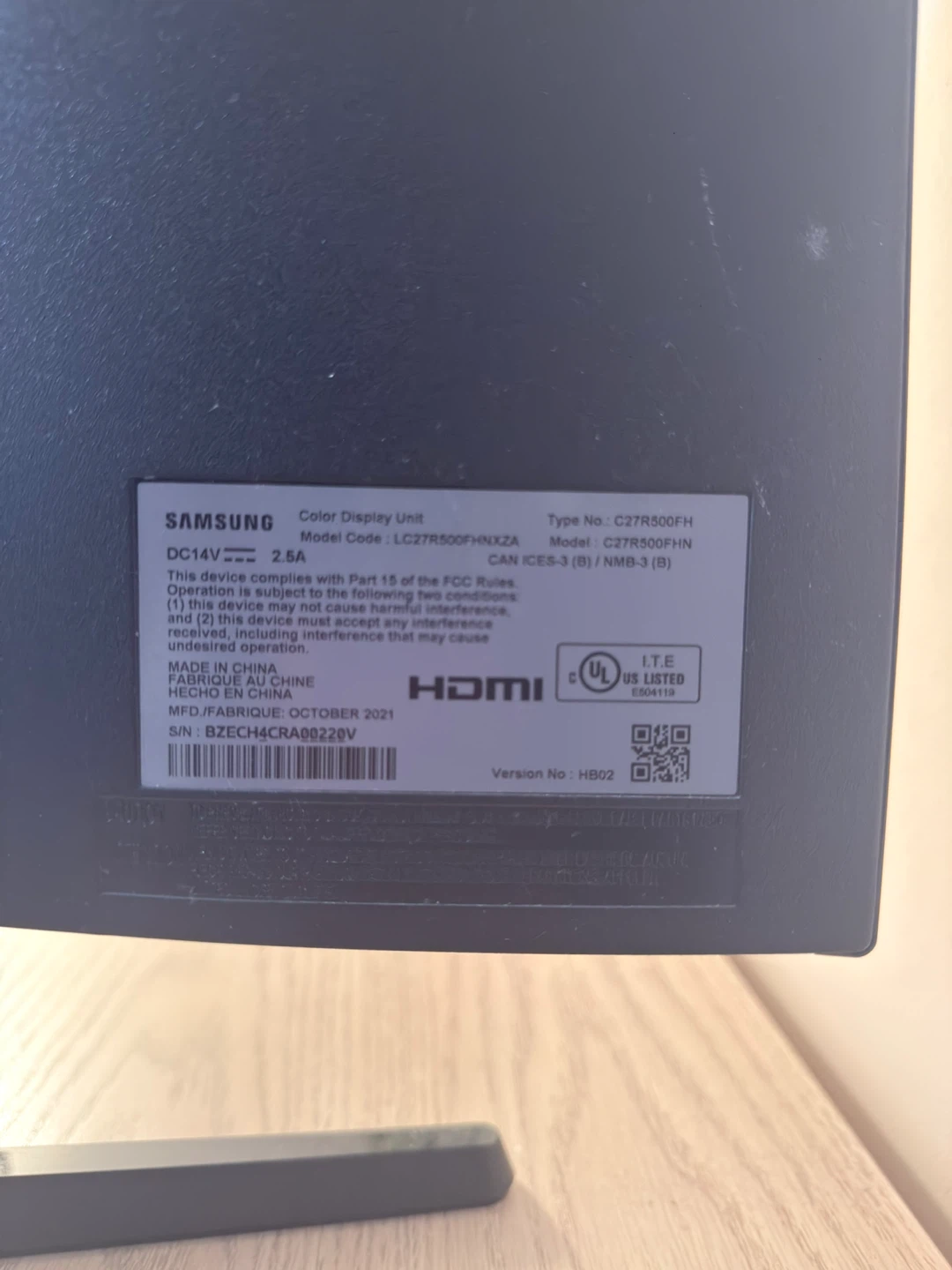 Samsung C27R500FH 27" Curved Monitor - photo 3