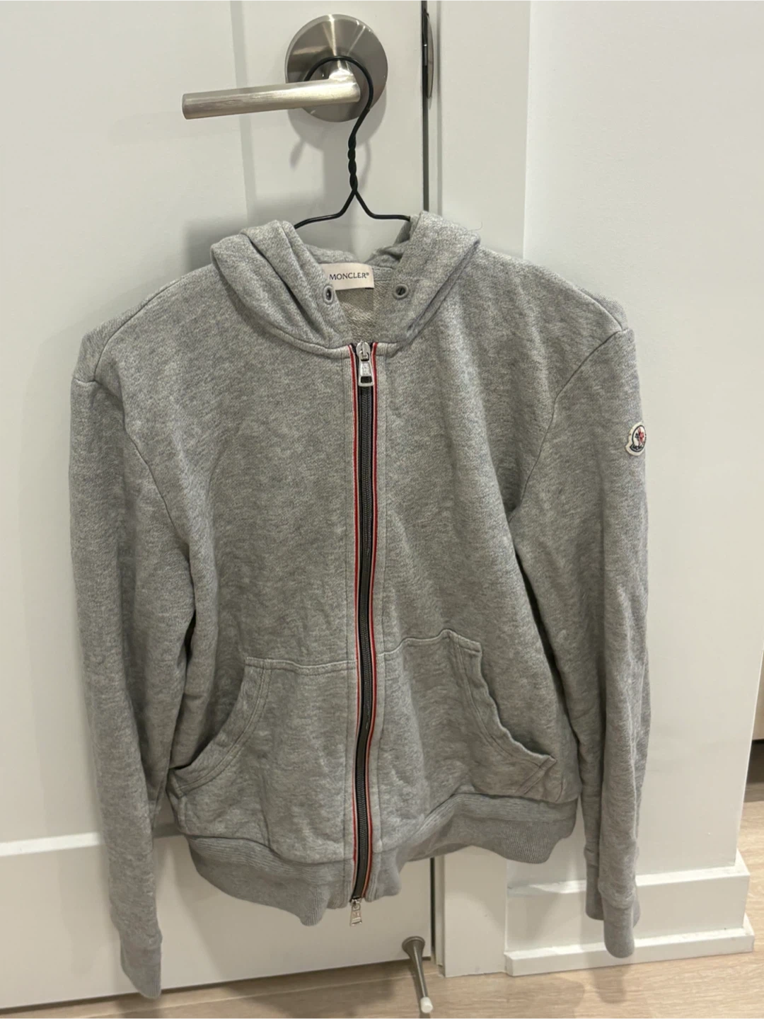 Moncler Grey Full Zip Hoodie
