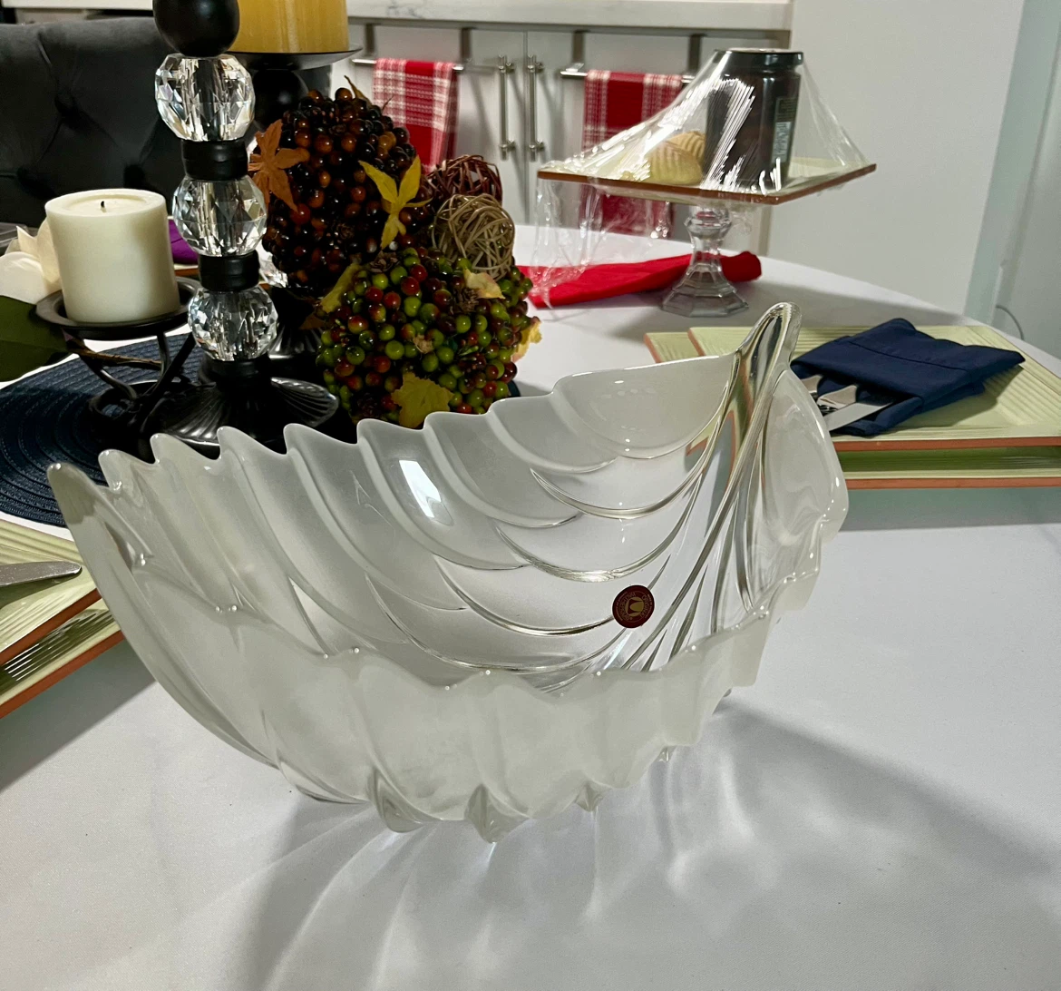✨ Vintage Waltherglas German Crystal Centerpiece Bowl