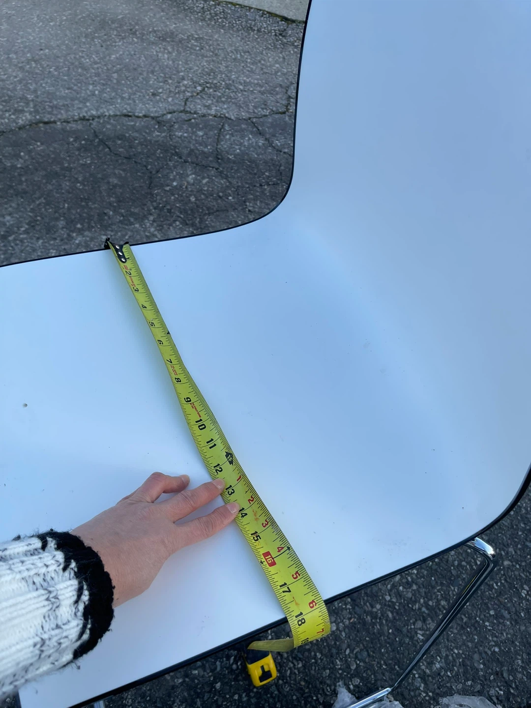 White Bar Stool with Metal Legs - photo 4