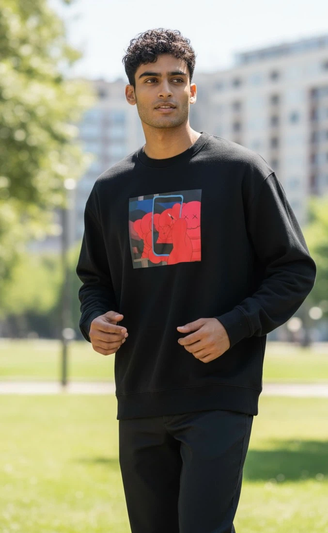 Uniqlo UT KAWS x Warhol Black Graphic Sweatshirt - photo 2
