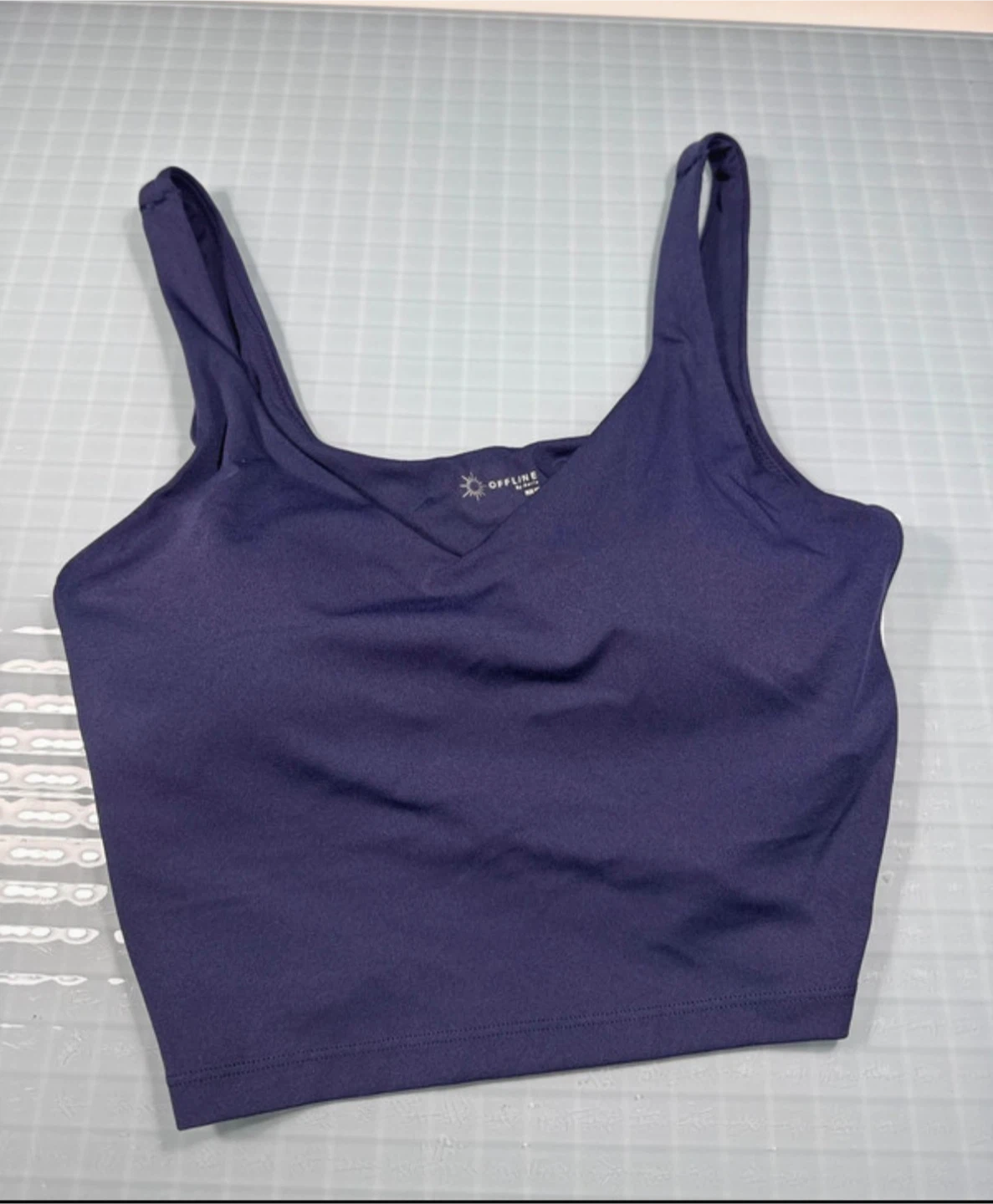 AE Offline Blue Sports Bra Crop Top Size M