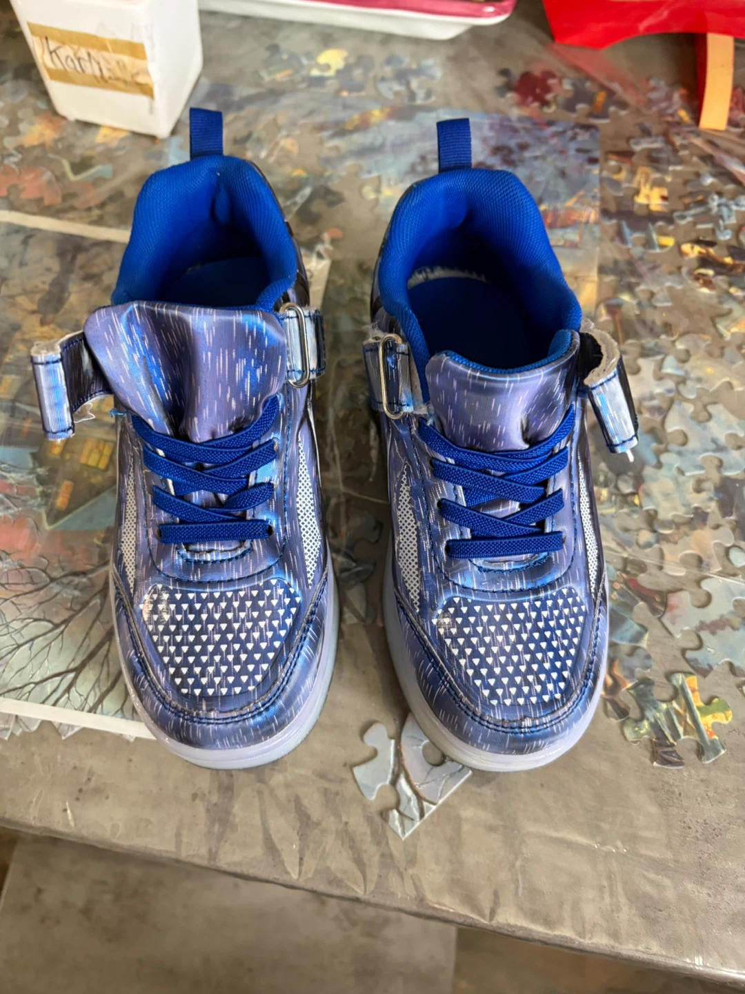Blue Roller Shoes with Wheels