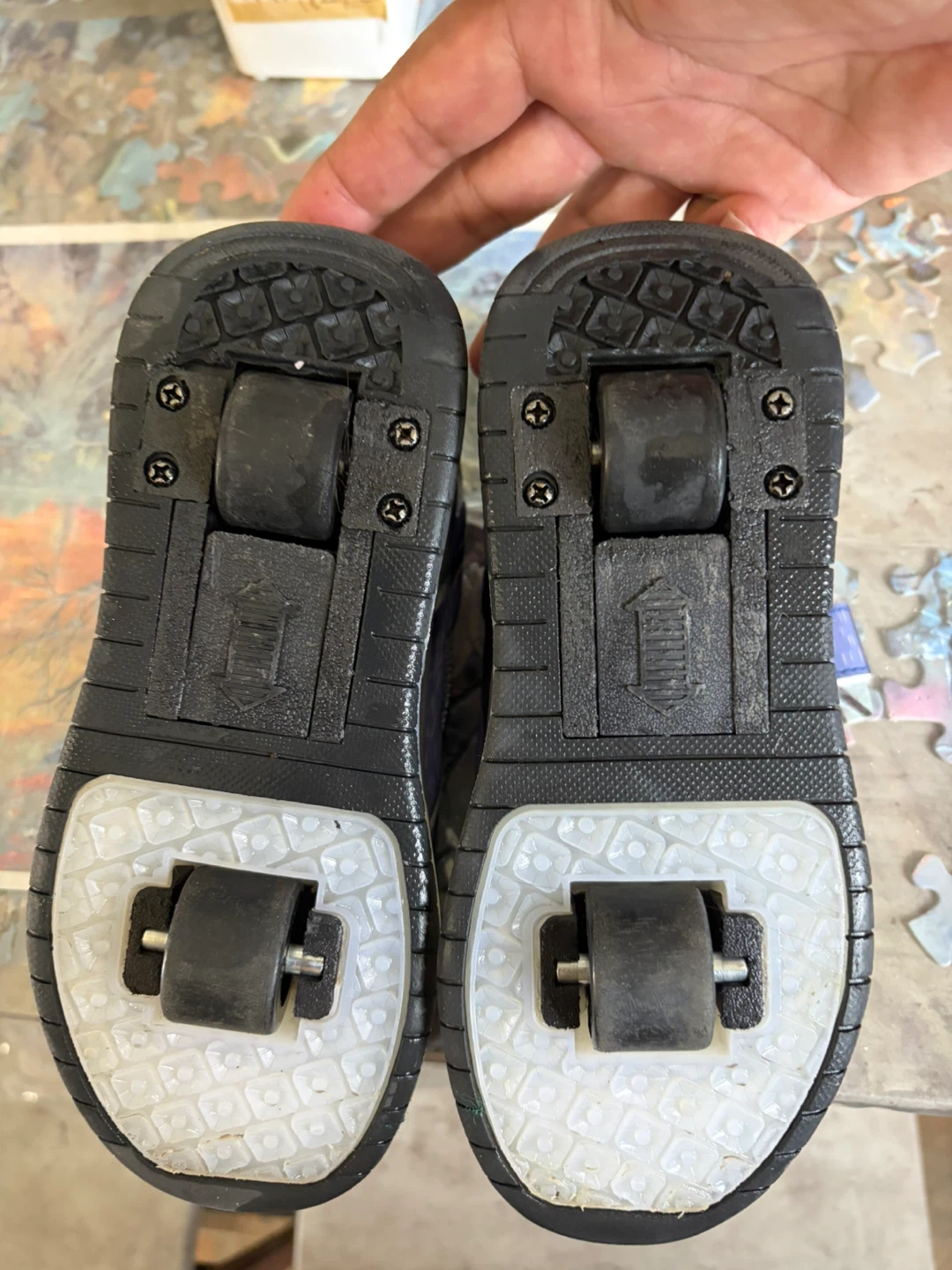 Blue Roller Shoes with Wheels - photo 2