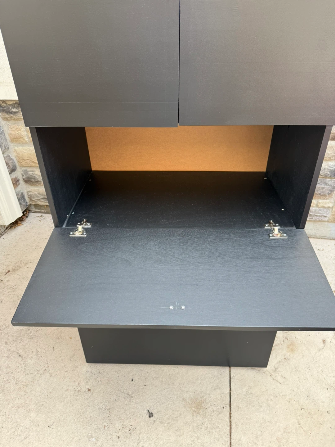 Black Tall Storage Cabinet with Drawers - photo 4