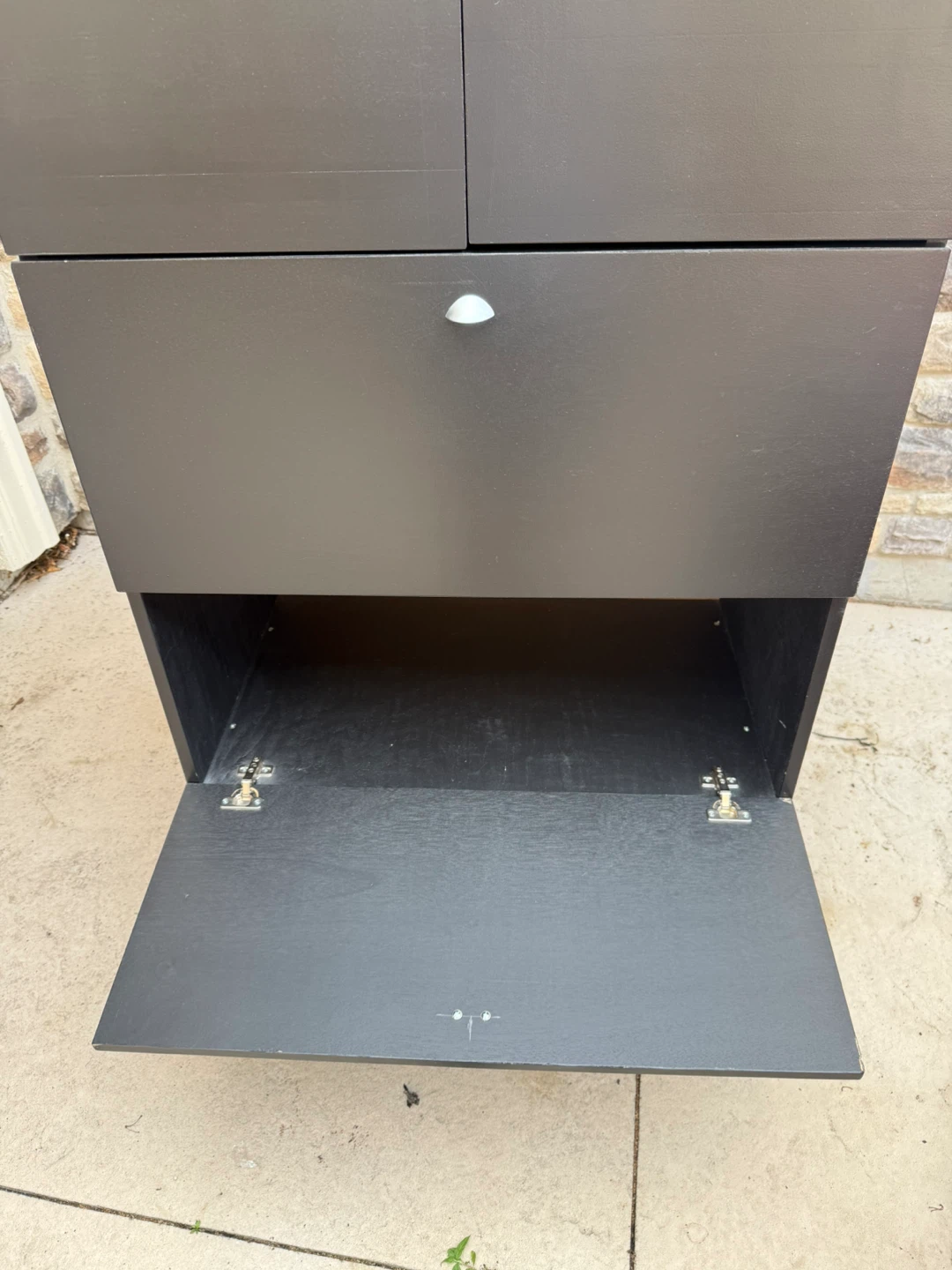 Black Tall Storage Cabinet with Drawers - photo 5