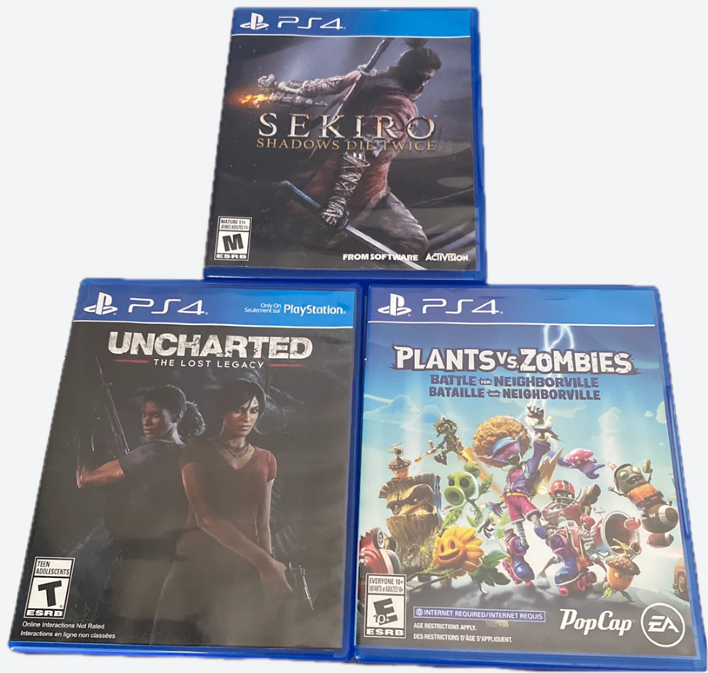 PS4 Games Bundle: Sekiro, Uncharted, Plants vs Zombies