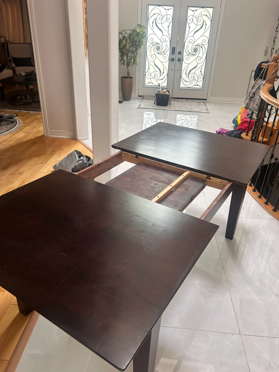 Espresso Extendable Dining Table - photo 2