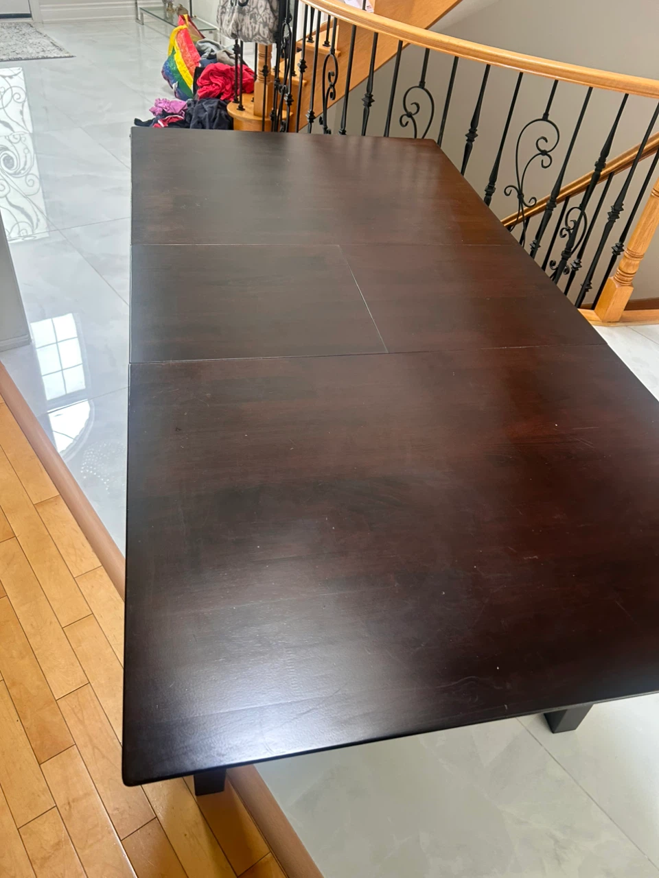 Espresso Extendable Dining Table - photo 3