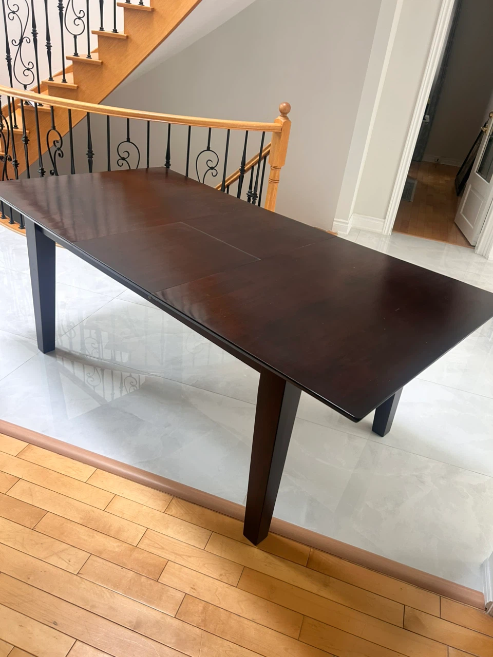 Espresso Extendable Dining Table - photo 4