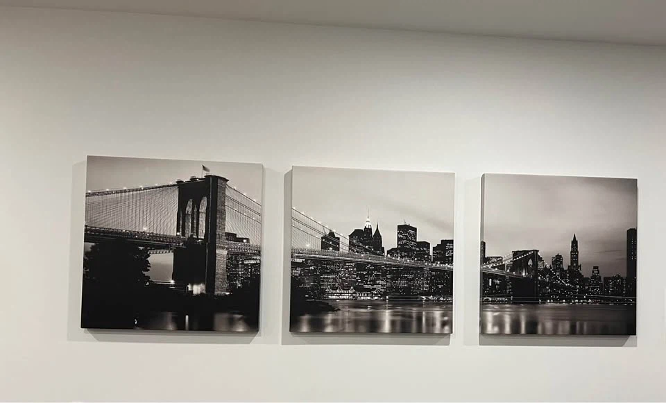 3-Piece NYC Brooklyn Bridge Canvas (24" x 72")