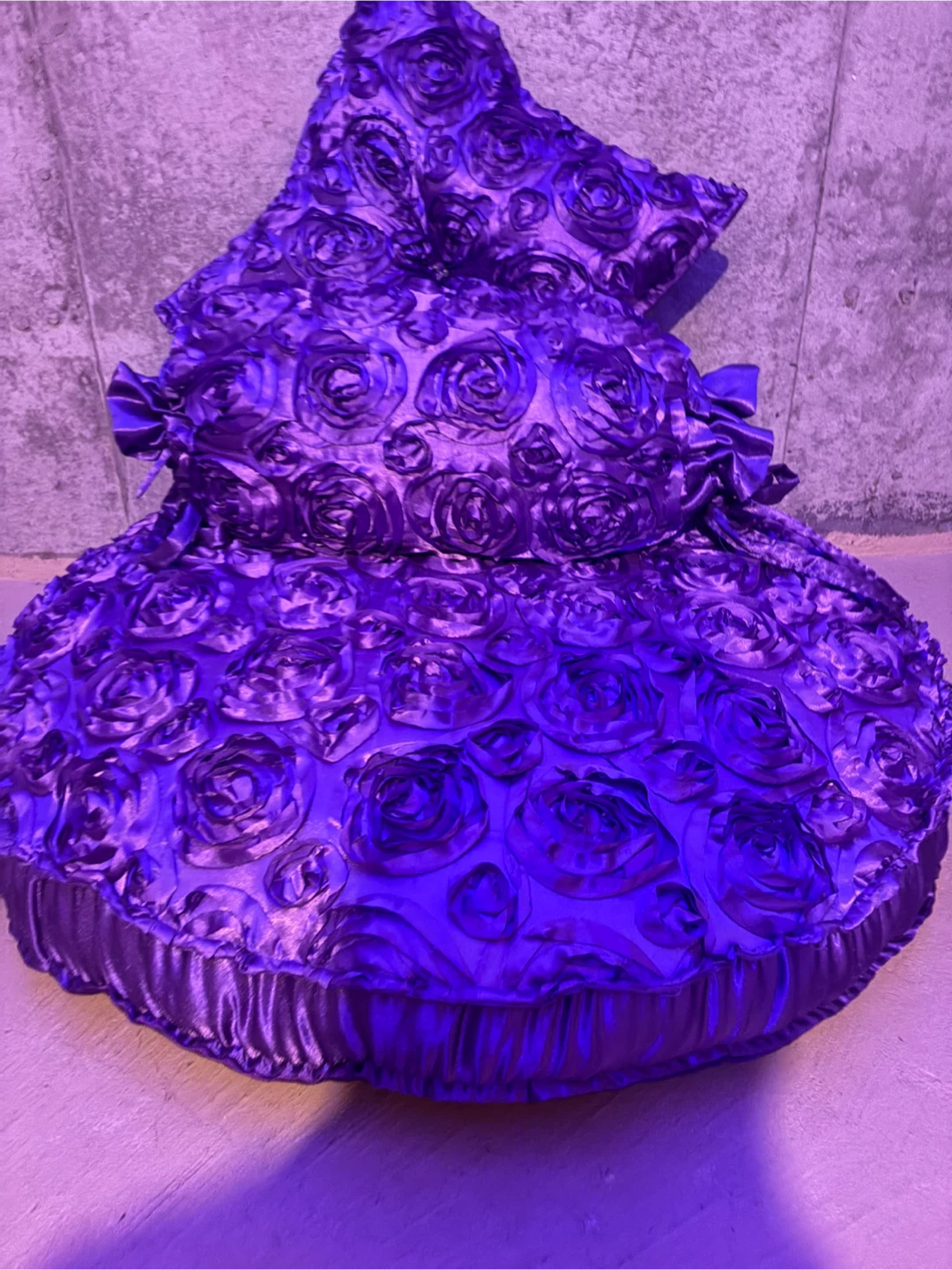 Purple Rose Floor Cushion Set