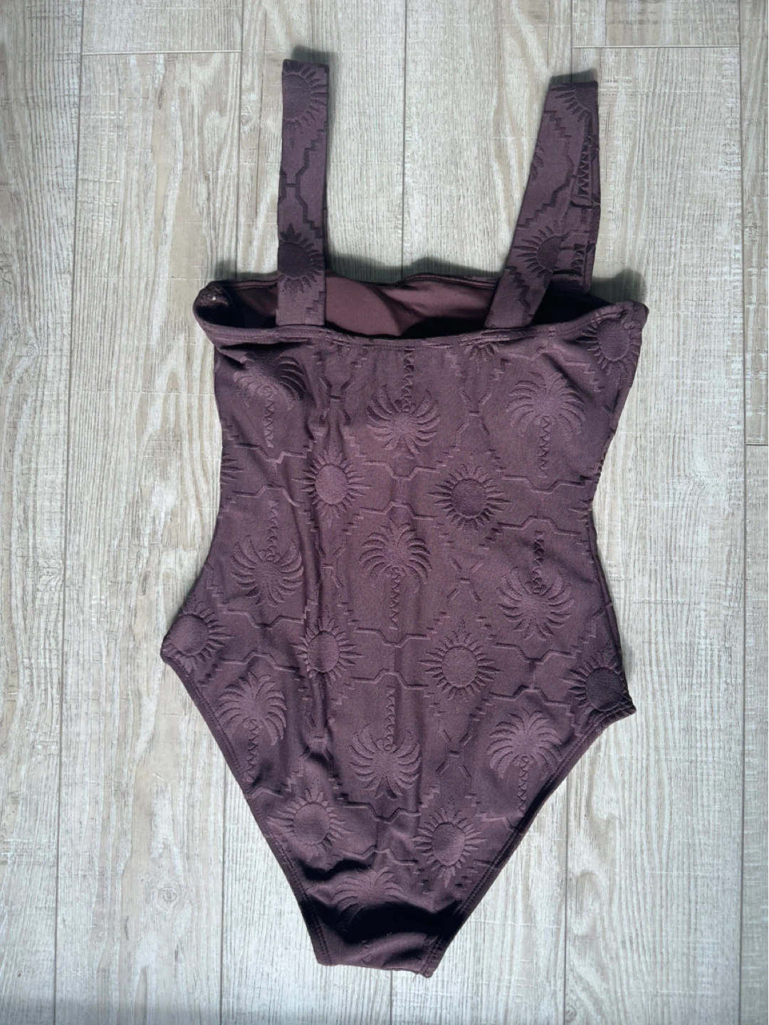 Brown Textured One-Piece Swimsuit - photo 2