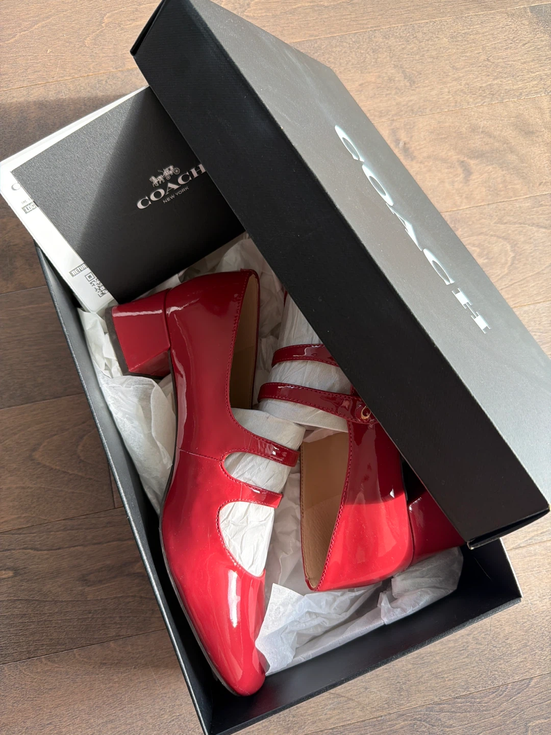 COACH Red Mary Jane Heels - photo 3