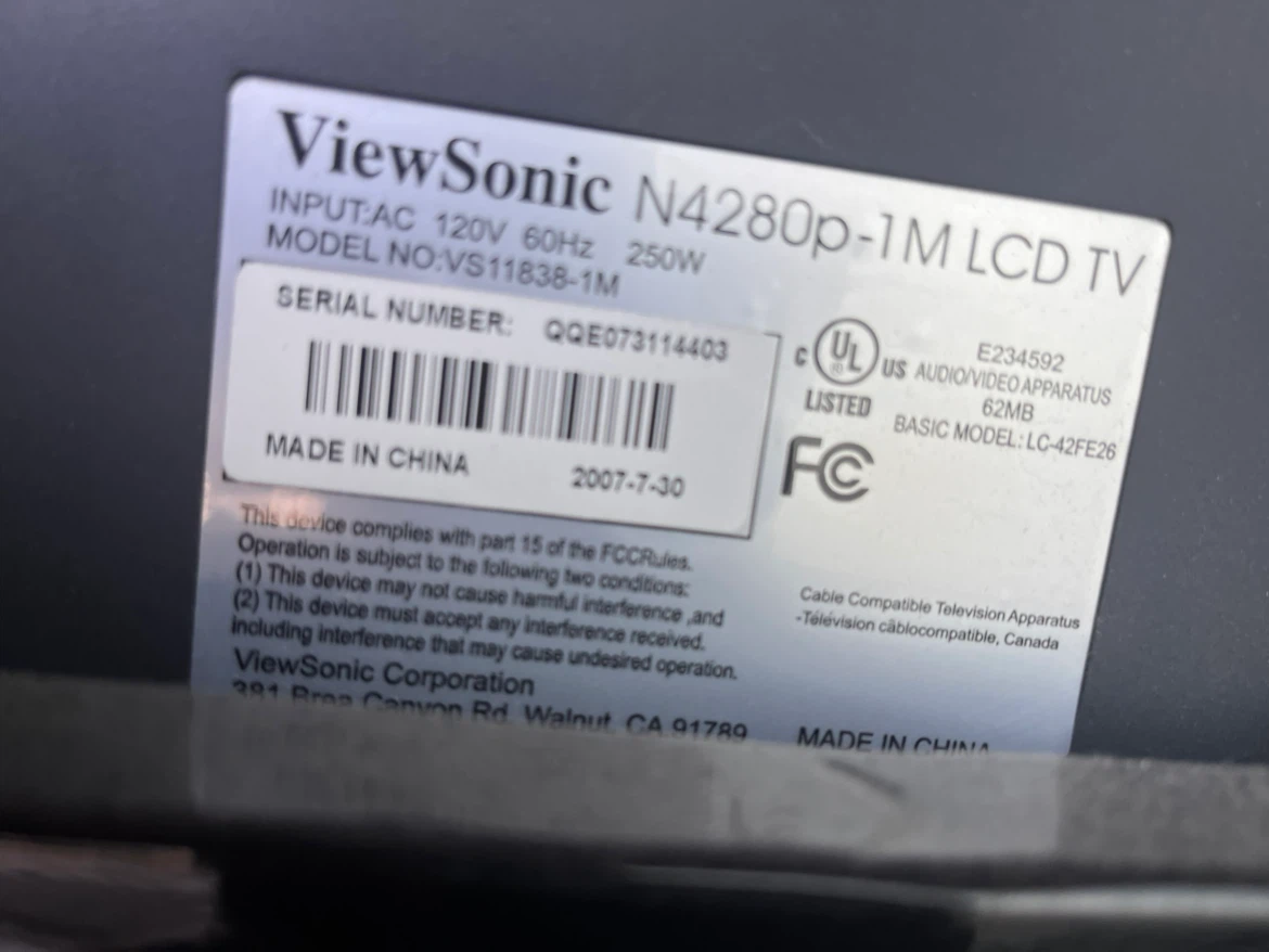 ViewSonic N4280p-1M LCD TV - photo 3