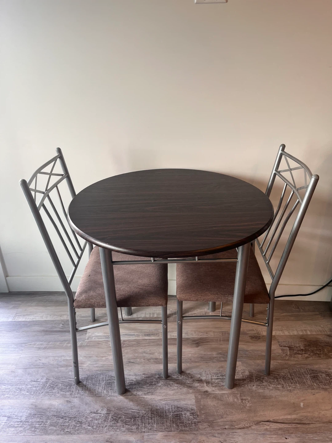 3-Piece Round Dining Table Set with 2 Chairs