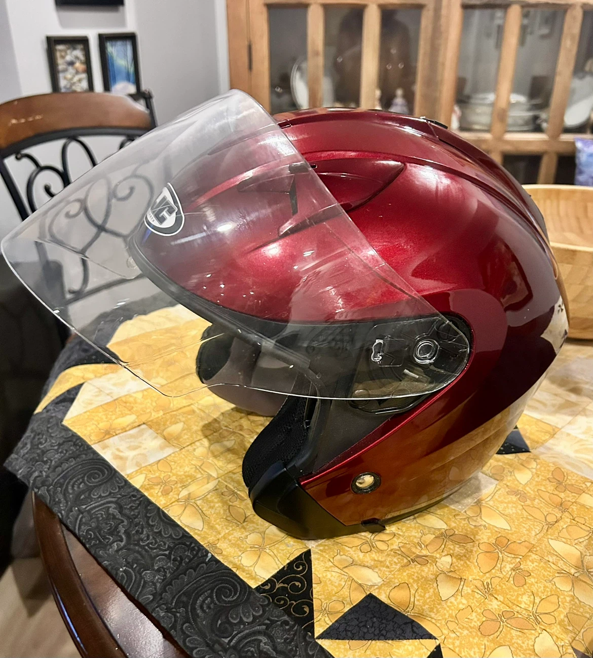 HJC Open Face Helmet - Red