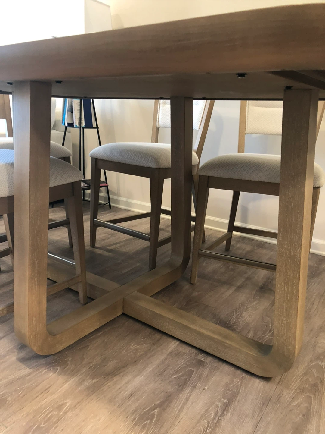 Dining set light gray table and 6 chairs - photo 4