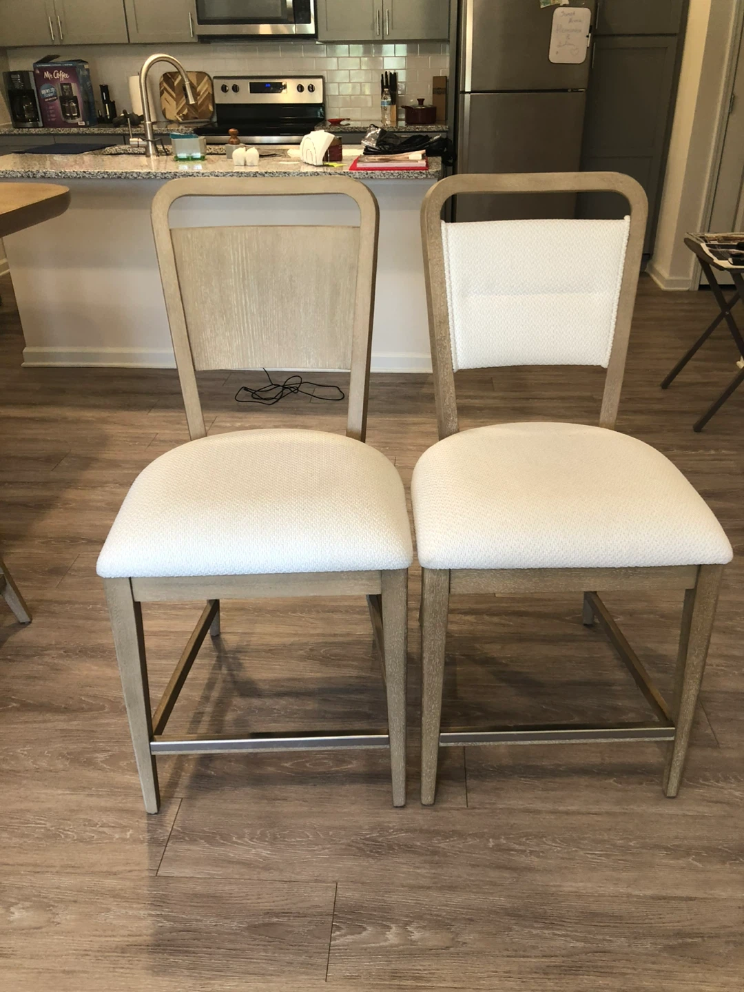 Dining set light gray table and 6 chairs - photo 5