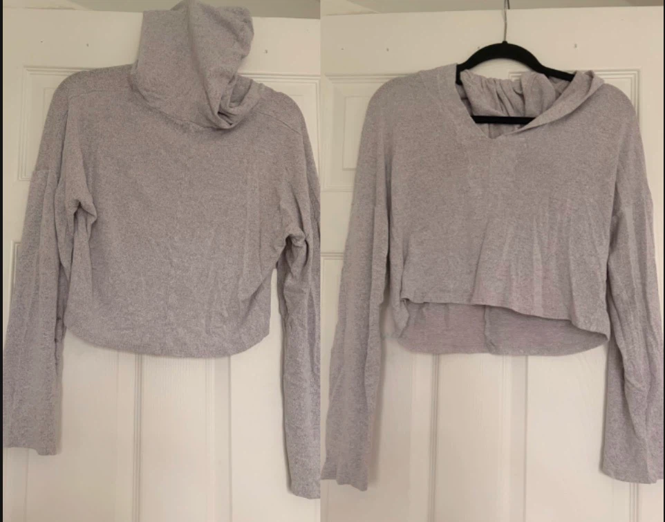 Grey Cropped Hoodie - photo 2