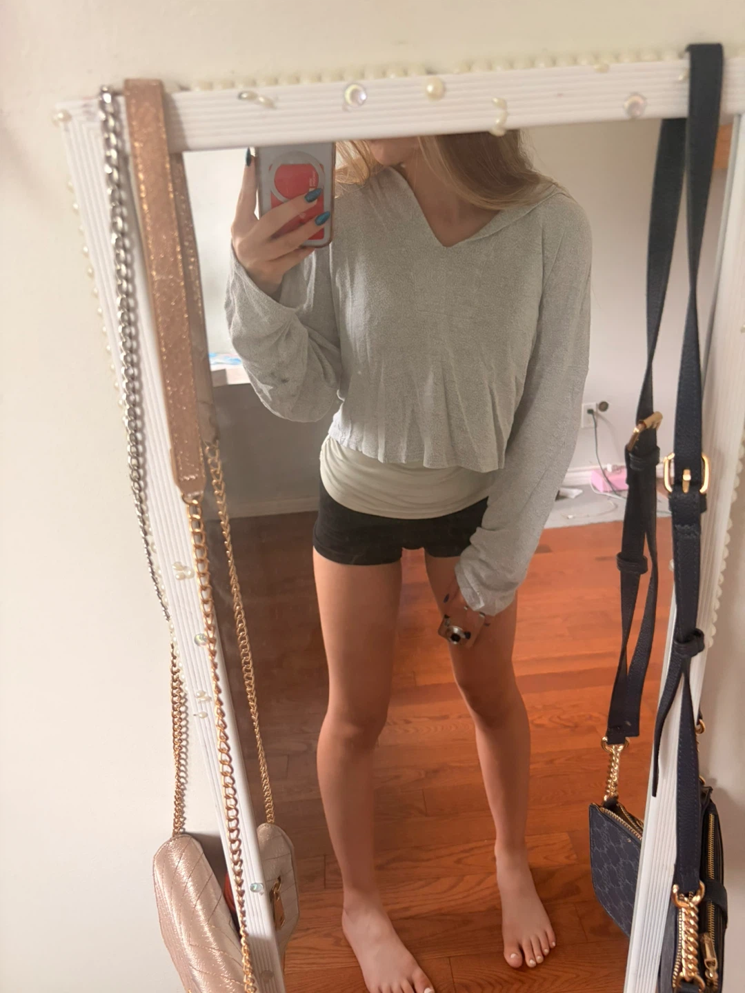 Grey Cropped Hoodie - photo 4