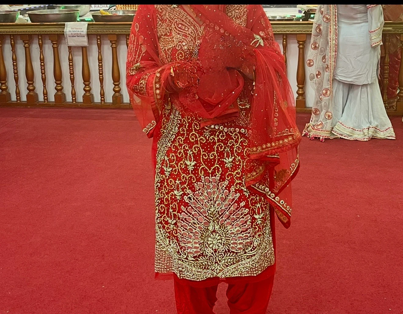 Red Embellished Salwar Kameez with Dupatta - photo 2