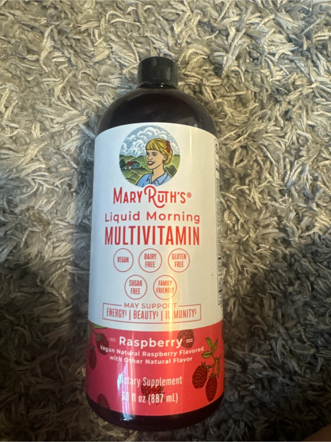 Unopened Mary Ruth's Liquid Multivitamin Raspberry 30 fl oz