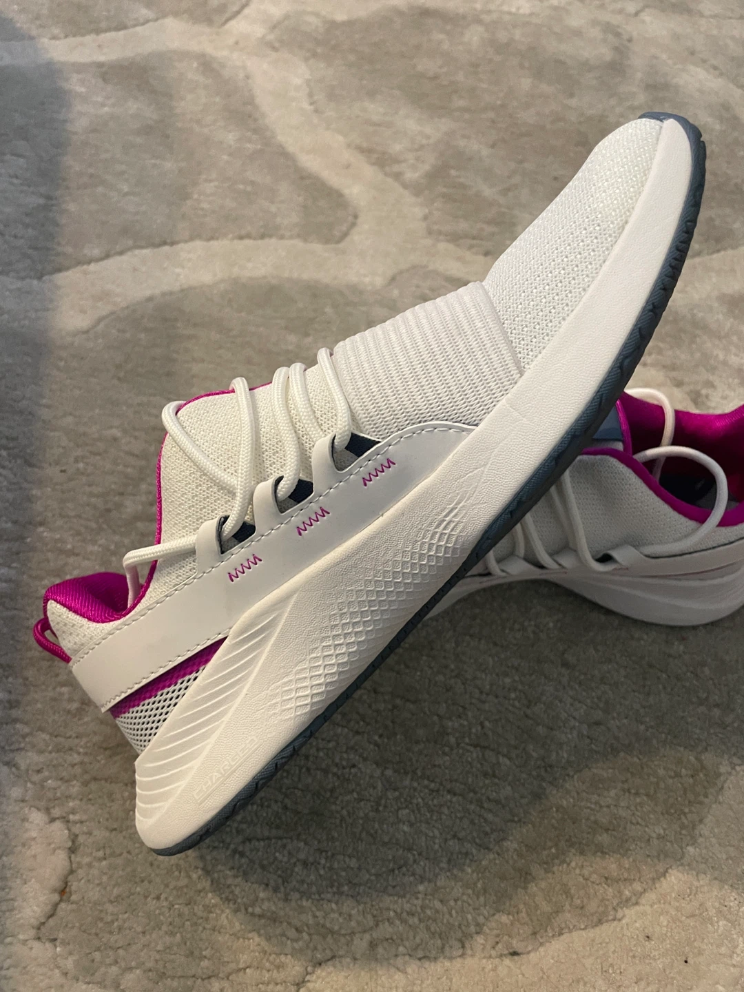 Under Armour White/Pink Athletic Shoes - photo 3