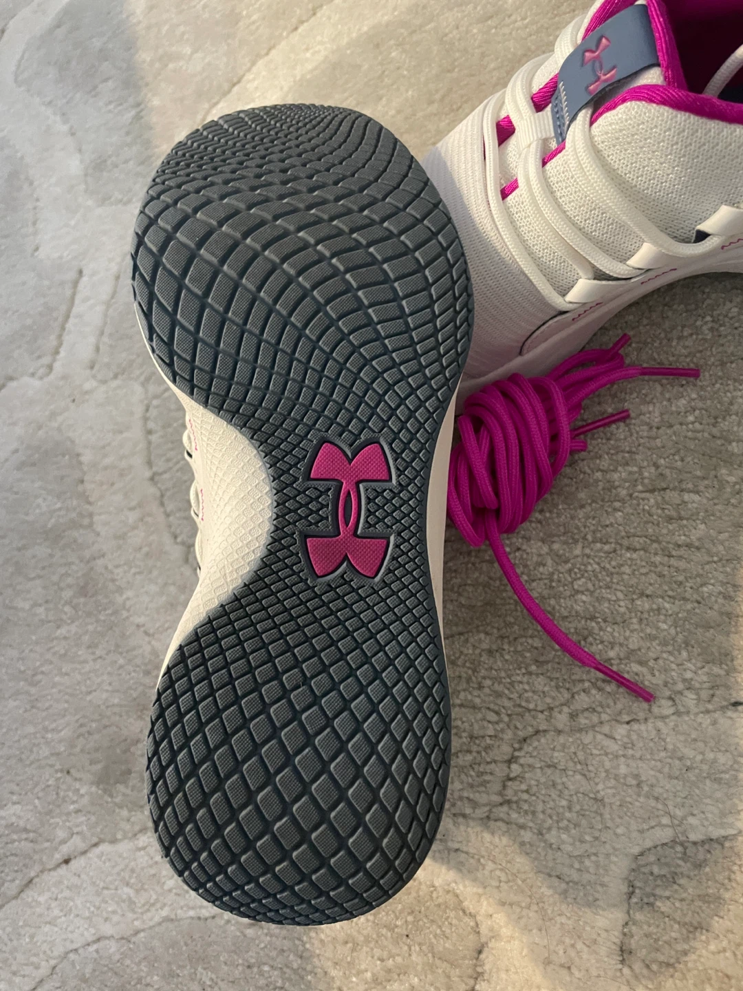 Under Armour White/Pink Athletic Shoes - photo 4