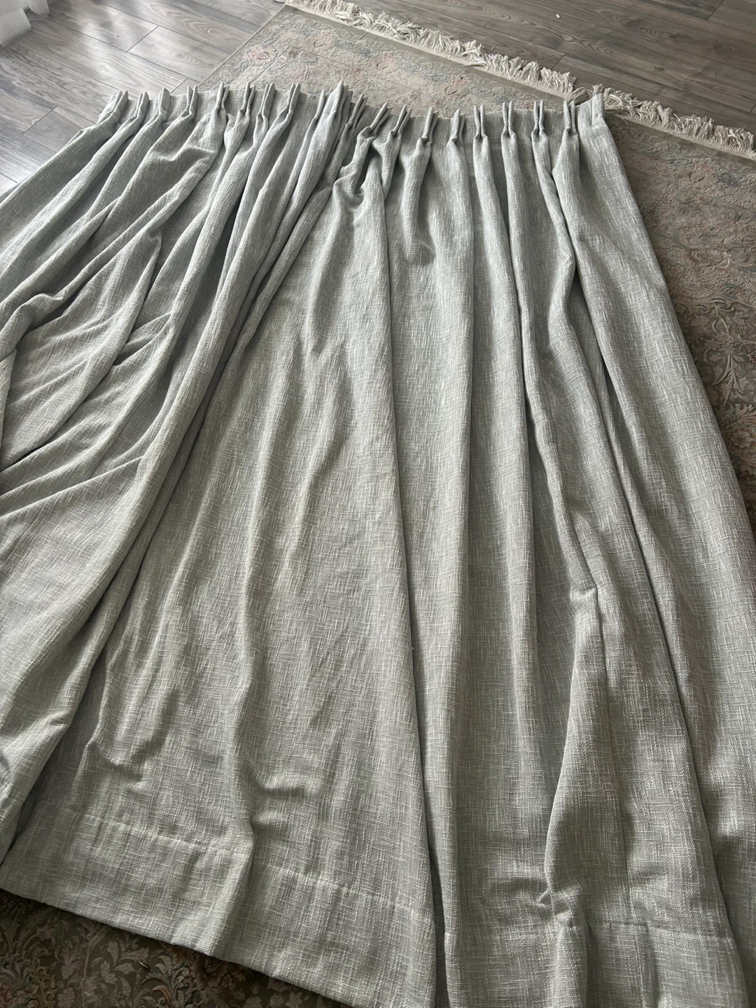 Grey Textured Curtains