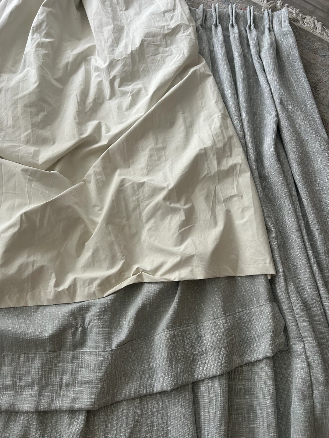 Grey Textured Curtains - photo 2