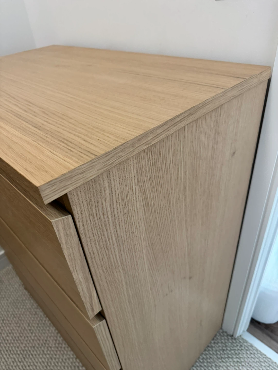 MALM chest of 4 drawers, white stained oak veneer, 80x100 cm - photo 2