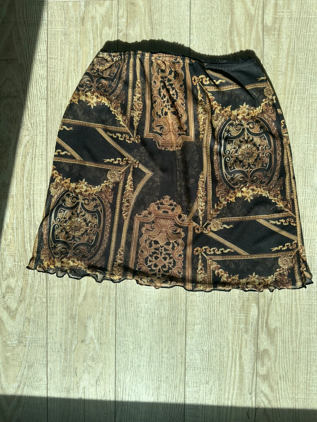 Zebra & Baroque Print A-Line Mini Skirts - photo 4