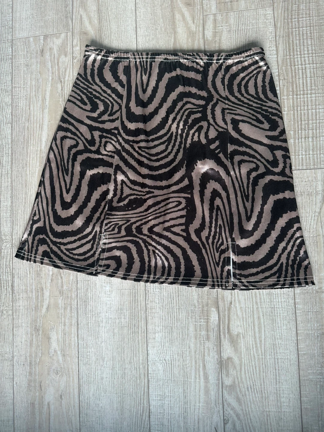 Zebra & Baroque Print A-Line Mini Skirts