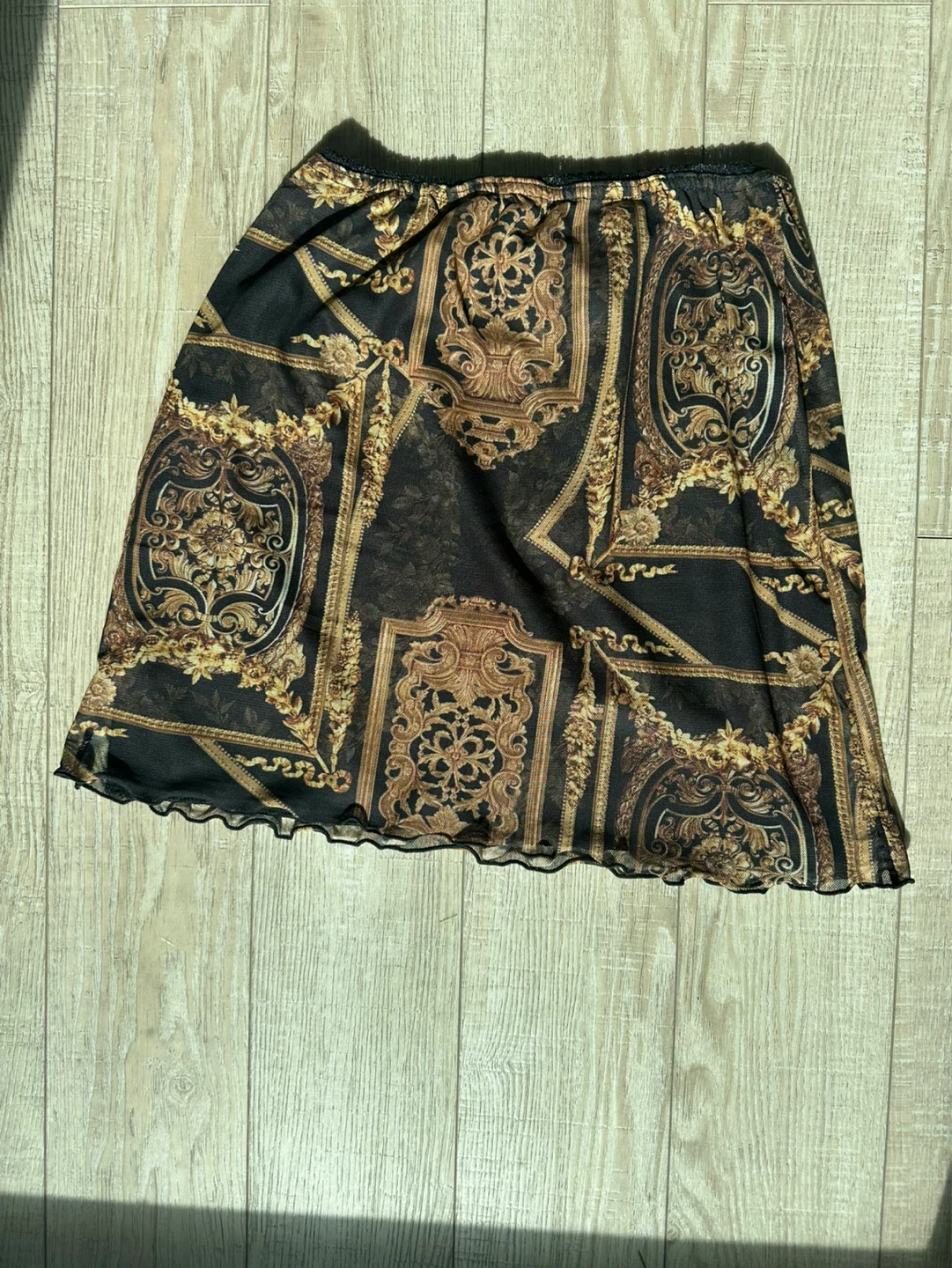 Zebra & Baroque Print A-Line Mini Skirts - photo 3
