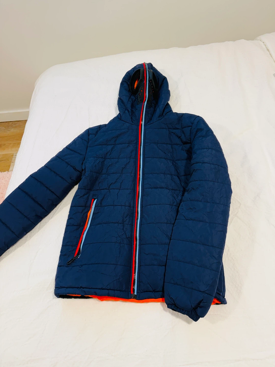 Blue winter puffer jacket – warm, good condition - photo 2