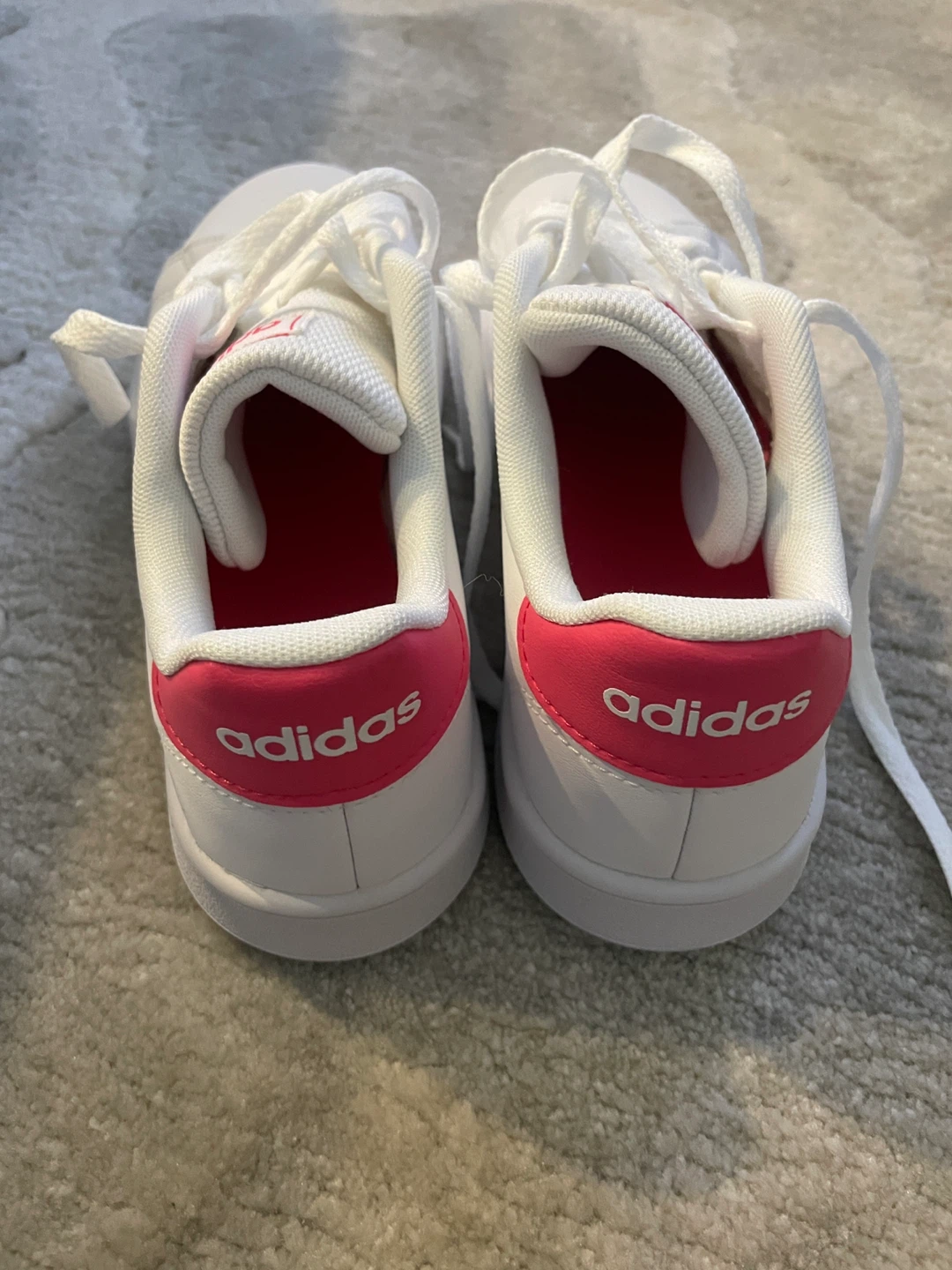 Adidas White & Pink Lace-Up Sneakers - photo 2