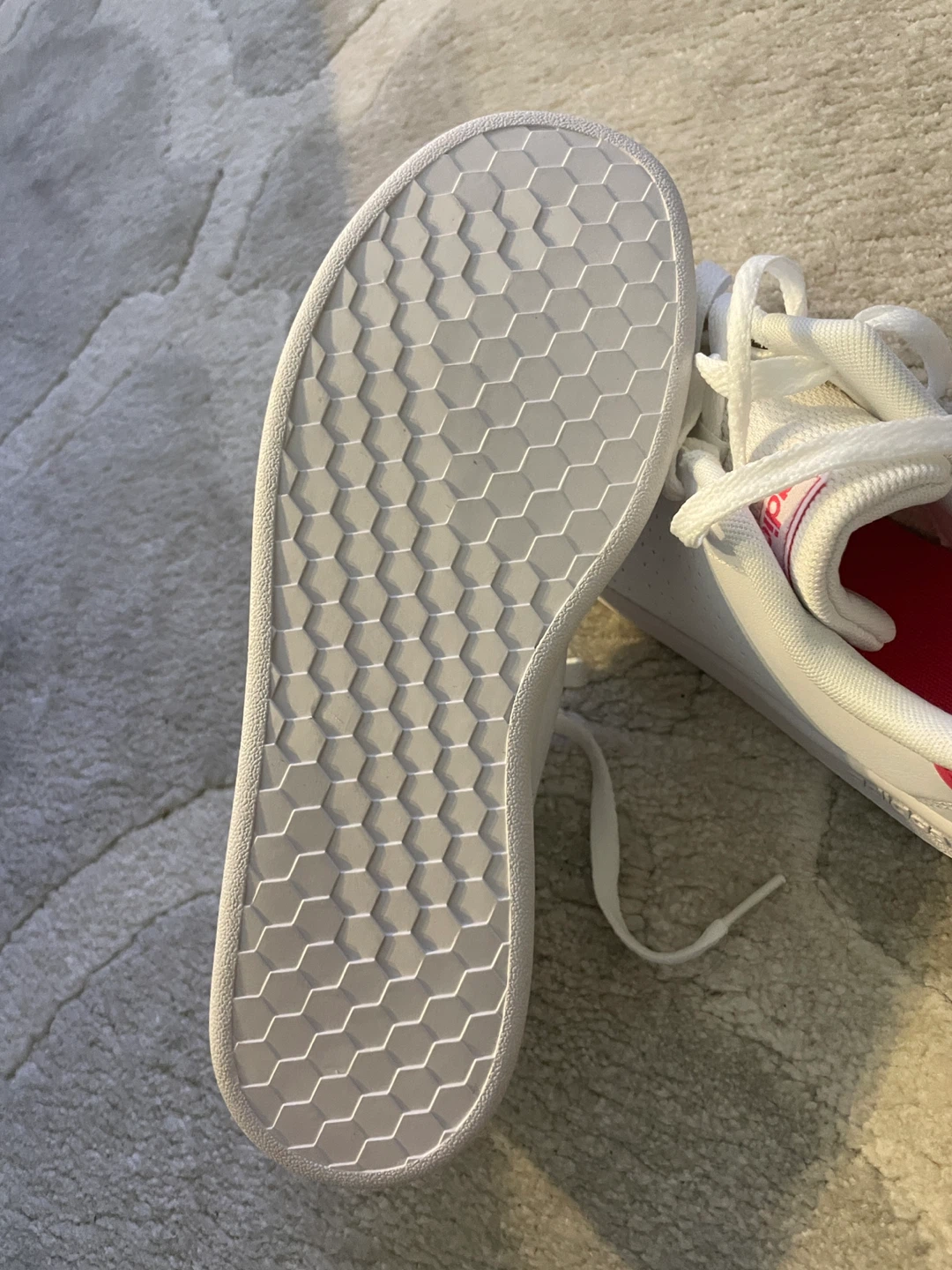 Adidas White & Pink Lace-Up Sneakers - photo 4