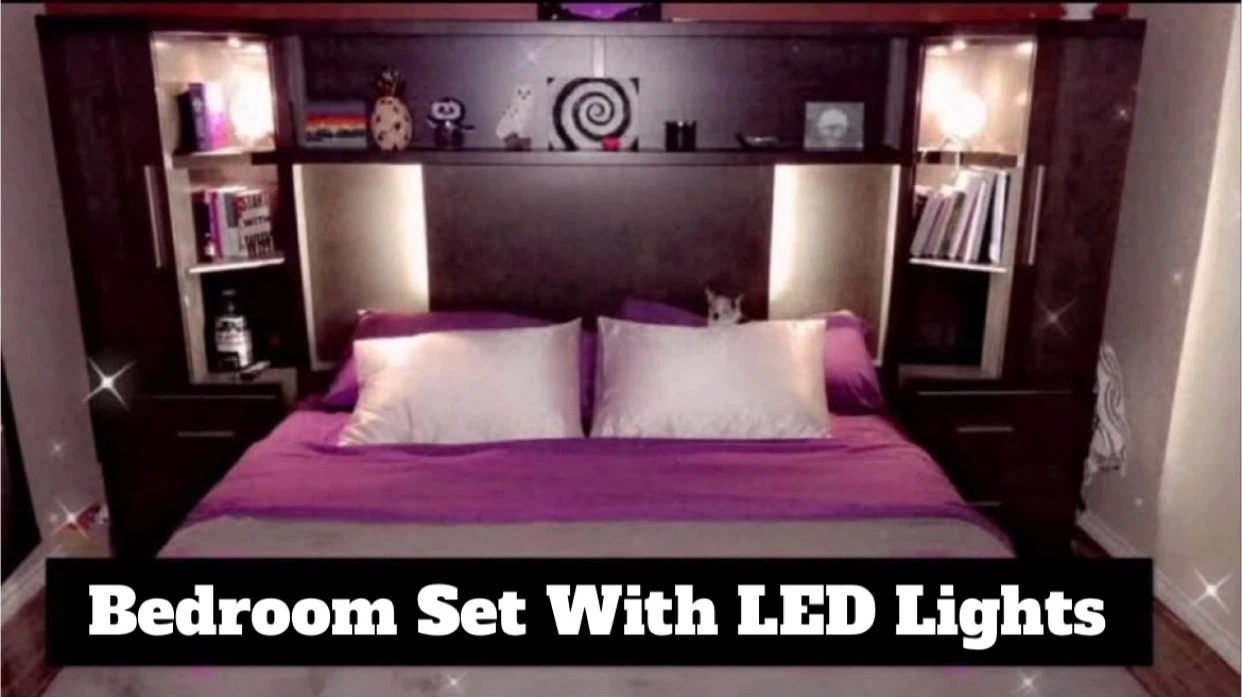 Bedroom Set With LED Lights