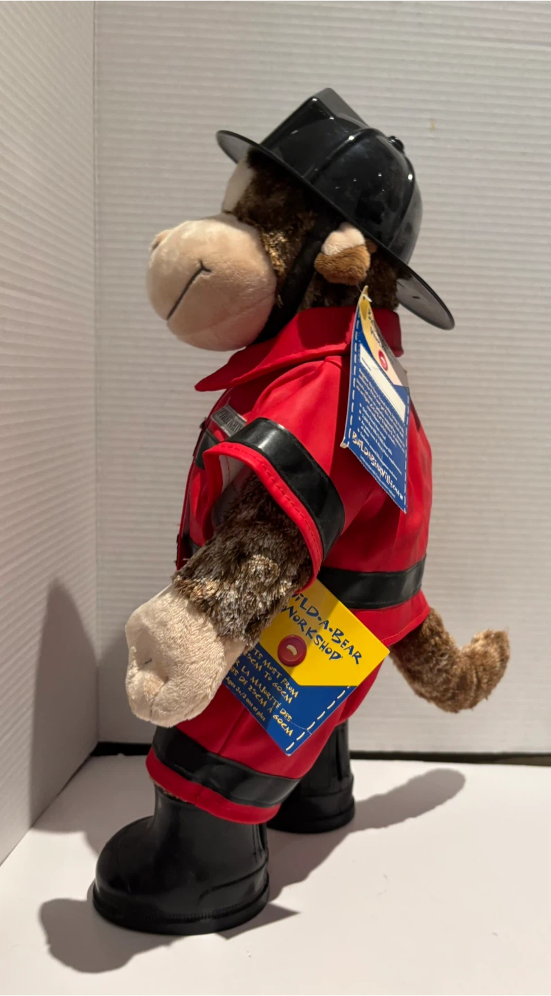 Build-A-Bear Workshop Monkey Firefighter Plush - photo 2