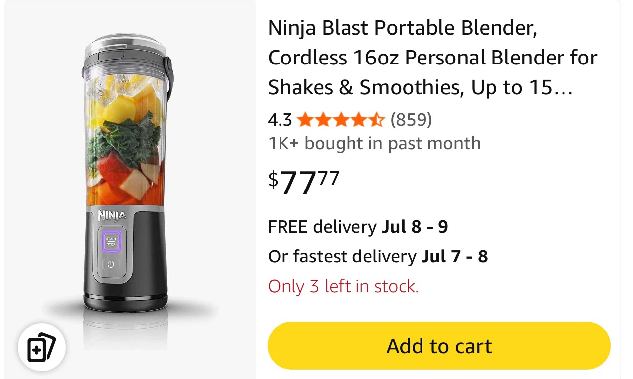 Ninja Blast Portable Blender - 16oz - photo 4