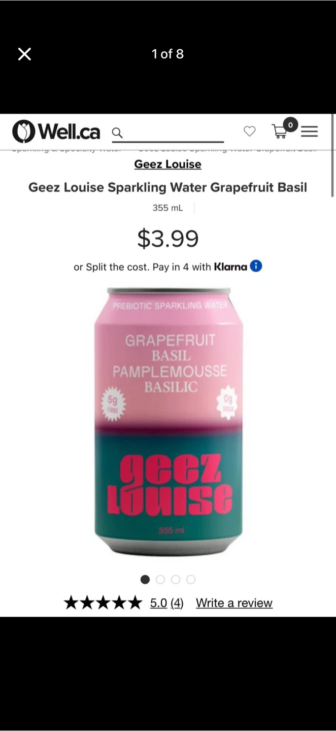 Geez Louis Prebiotic Sparkling Water (case of 12)