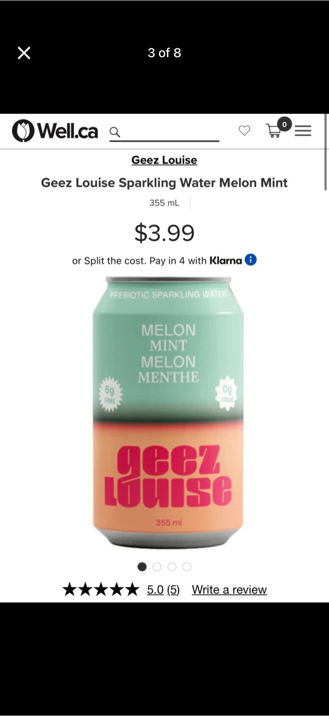 Geez Louis Prebiotic Sparkling Water (case of 12) - photo 2