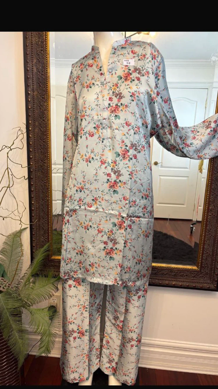Women's 2-Piece Printed Kurti Pants Set - photo 4