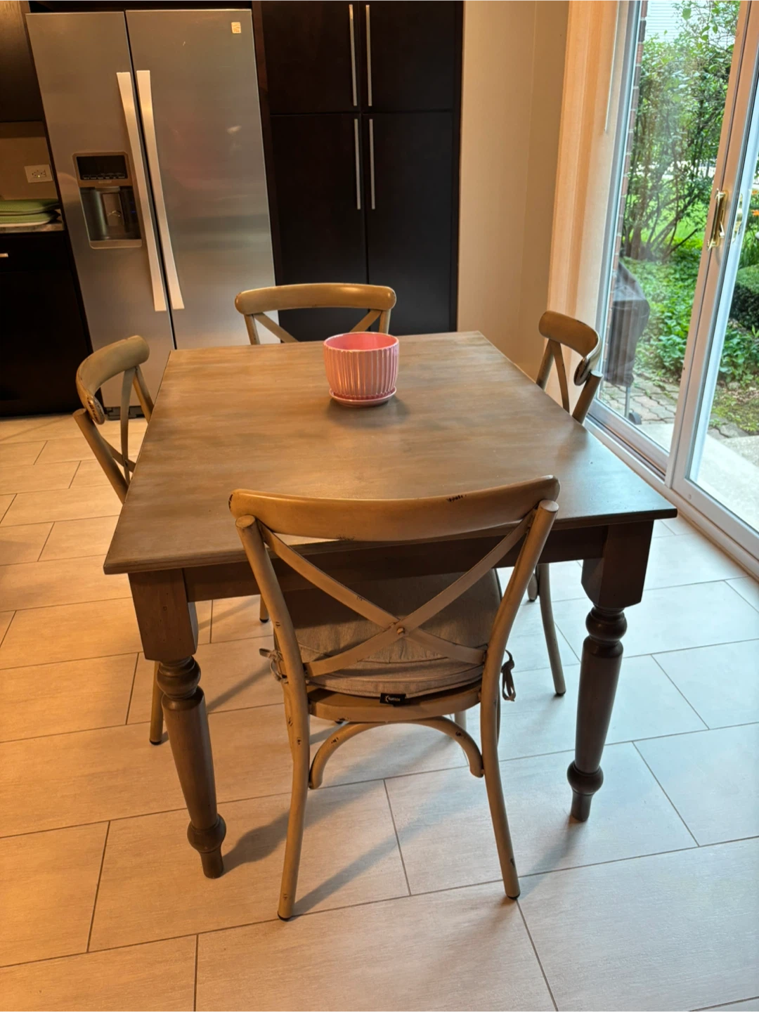 Wooden Dining Table with 4 Chairs