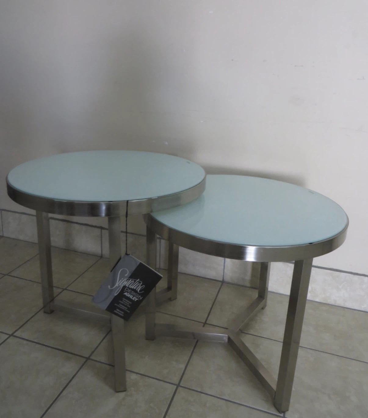 Brand New with Tags Set Of Class Top End Table