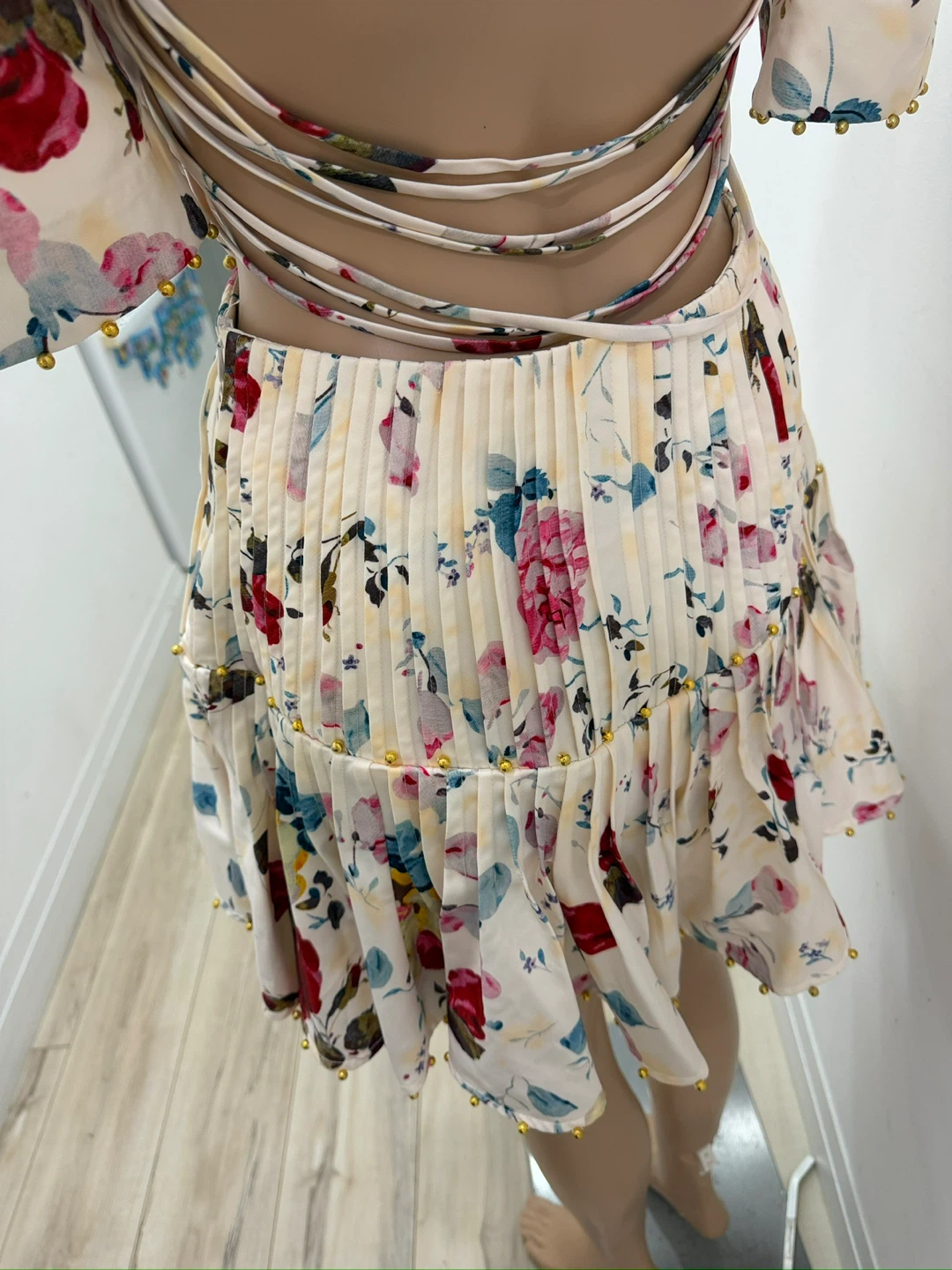 Floral Print Cutout Mini Dress - photo 4