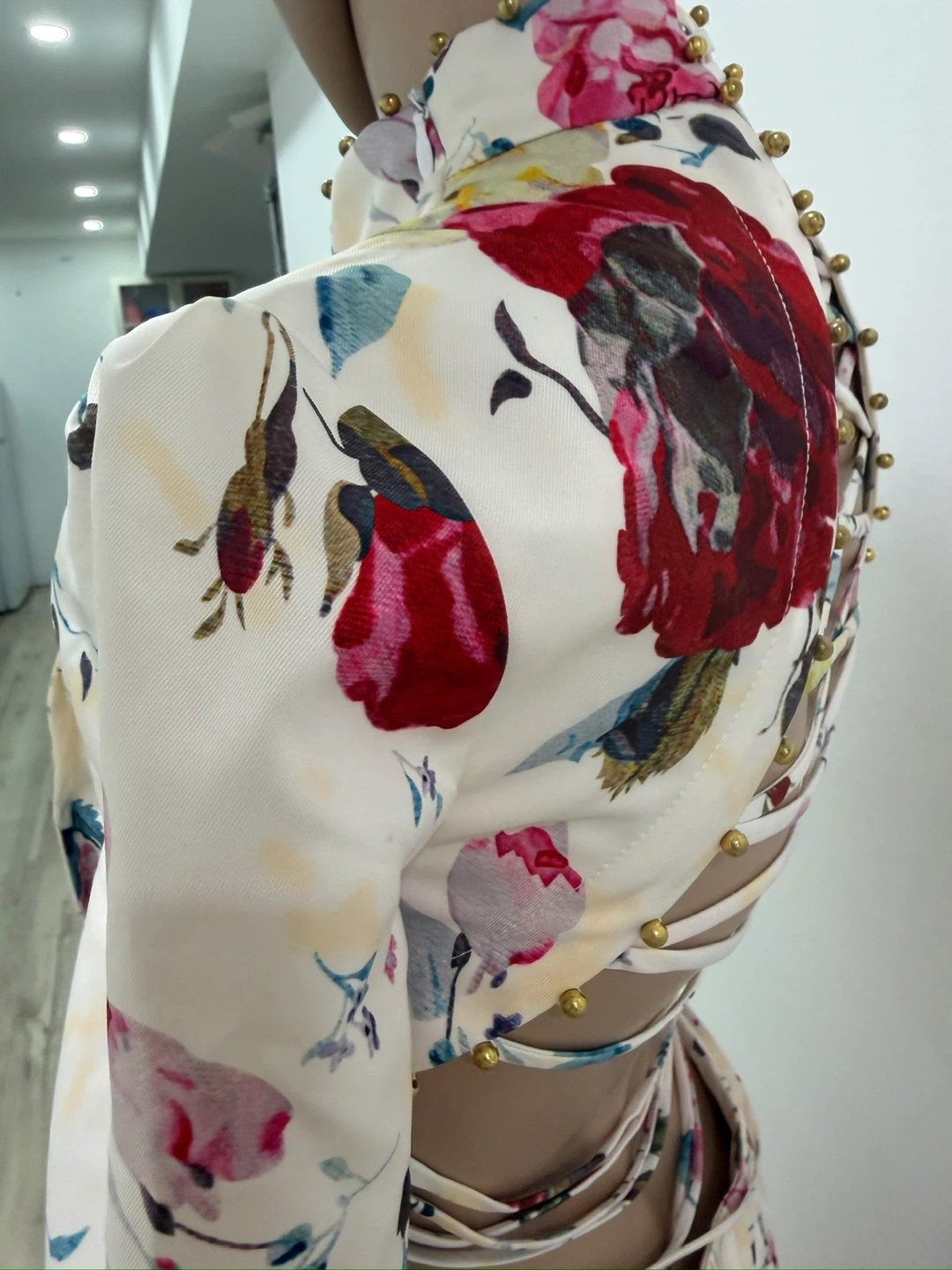 Floral Print Cutout Mini Dress - photo 5